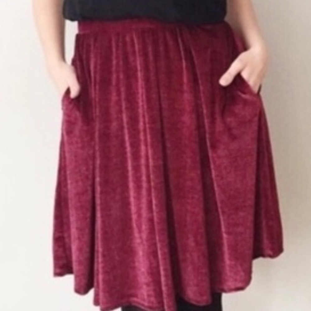 LulaRoe Velvet Skirt